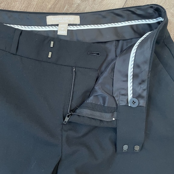 Banana Republic black dress pants Martin Fit wool blend petites women’s size 4P - Picture 2 of 11